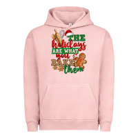 Pigment Salmon The holidays are what you bake them Urban Hoodie - NancyCooperArtShop
