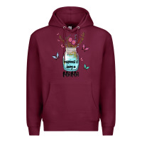 Burgundy mama preview costom name Premium Hoodie - MaliasSmallBusiness