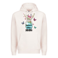 Pale Pink mama preview costom name Premium Hoodie - MaliasSmallBusiness