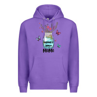 Purple mama preview costom name Premium Hoodie - MaliasSmallBusiness