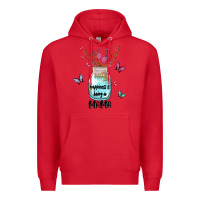 Red mama preview costom name Premium Hoodie - MaliasSmallBusiness