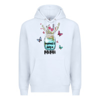 White mama preview costom name Premium Hoodie - MaliasSmallBusiness