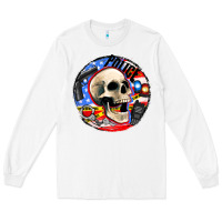 White police skull and police equipment Long Sleeve Tee - AdoDesignShop