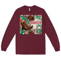Burgundy country girl Long Sleeve Tee - Zillion Design Studio