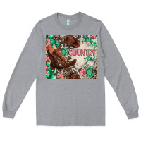 Heather Grey country girl Long Sleeve Tee - Zillion Design Studio