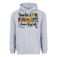 Heather Grey santa's favorite  hair stylist Heavyweight Hoodie - AdoDesignShop