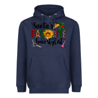 Navy santa's favorite  hair stylist Heavyweight Hoodie - AdoDesignShop