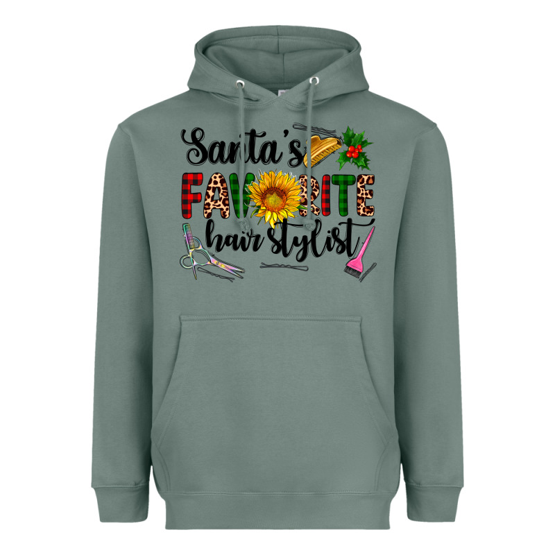 Santa's Favorite  Hair Stylist Heavyweight Hoodie by AdoDesignShop | Teevron
