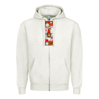 Oatmeal Heather volleyball penwraps Zipper Hoodie - HRA Design Shop