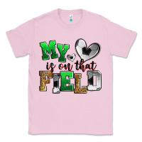 Bubblegum Pink my heart is on that field soccer Classic Tee - Zillion Design Studio