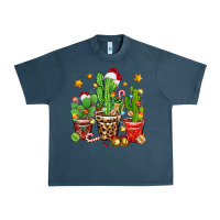 Midnight Navy Christmas cactus Urban Heavy Tee - Zillion Design Studio