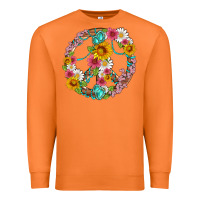 Carrot floral peace sign with gemstone Premium Sweatshirt - Artiststas