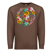 Chestnut floral peace sign with gemstone Premium Sweatshirt - Artiststas
