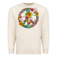 Sandshell floral peace sign with gemstone Premium Sweatshirt - Artiststas