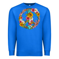 True Royal floral peace sign with gemstone Premium Sweatshirt - Artiststas