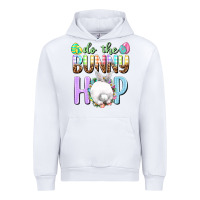 White Do the bunny hop Urban Hoodie - NancyCooperArtShop