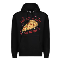 Black you got a pizza my heart Premium Hoodie - MaliasSmallBusiness