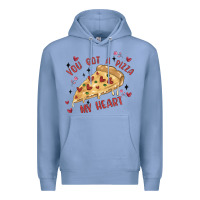 Colony Blue you got a pizza my heart Premium Hoodie - MaliasSmallBusiness