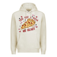 Oatmeal Heather you got a pizza my heart Premium Hoodie - MaliasSmallBusiness