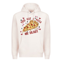 Pale Pink you got a pizza my heart Premium Hoodie - MaliasSmallBusiness