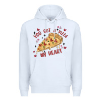 White you got a pizza my heart Premium Hoodie - MaliasSmallBusiness
