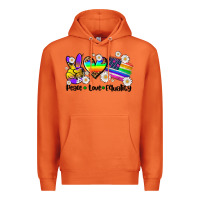 Carrot peace love  equality Premium Hoodie - AdoDesignShop