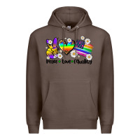 Coffee peace love  equality Premium Hoodie - AdoDesignShop