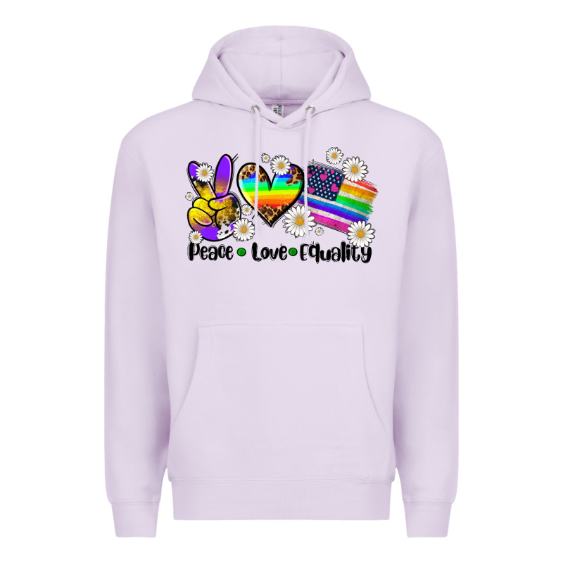 Peace Love  Equality Premium Hoodie by AdoDesignShop | Teevron