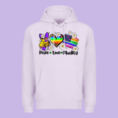 Peace Love  Equality Premium Hoodie Designed By Adodesignshop
