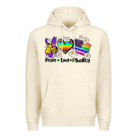 Sandshell peace love  equality Premium Hoodie - AdoDesignShop