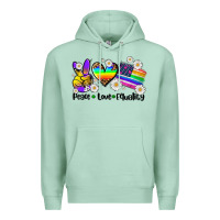 Seafoam peace love  equality Premium Hoodie - AdoDesignShop