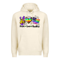 Tofu peace love  equality Premium Hoodie - AdoDesignShop