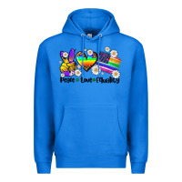 True Royal peace love  equality Premium Hoodie - AdoDesignShop