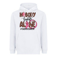 White nobody fights alone #tacklecancer Heavyweight Hoodie - JahusDesignShop