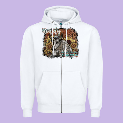 Howdy Heifer Zipper Hoodie Designed By Sublimationcraftshop