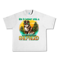 Lunar Rock life is better with a australian shepherd Urban Heavy Tee - texasbilliewilder