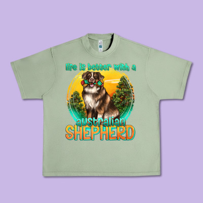 Urban Heavy Tee life is better with a australian shepherd
