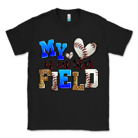 Black my heart is on that field baseball Classic Tee - Zillion Design Studio