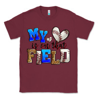 Burgundy my heart is on that field baseball Classic Tee - Zillion Design Studio