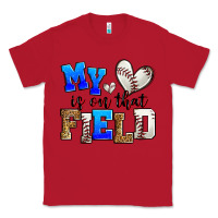 Red my heart is on that field baseball Classic Tee - Zillion Design Studio