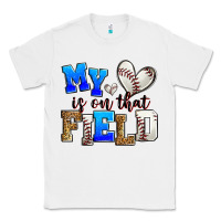White my heart is on that field baseball Classic Tee - Zillion Design Studio