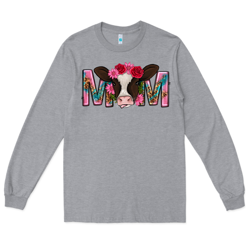 Mom With Cow Mothers Day Long Sleeve Tee by texasbilliewilder | Teevron
