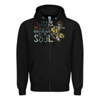 Black jesus is the anchor of my soul Zipper Hoodie - SublimationCraftShop