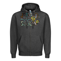 Charcoal Heather jesus is the anchor of my soul Zipper Hoodie - SublimationCraftShop