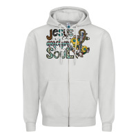 Dove Grey jesus is the anchor of my soul Zipper Hoodie - SublimationCraftShop