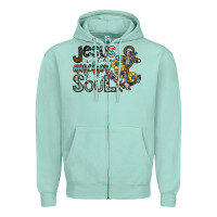 Seafoam jesus is the anchor of my soul Zipper Hoodie - SublimationCraftShop