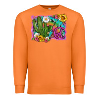 Carrot cactus peace sign flowers and tie dye Premium Sweatshirt - Artiststas