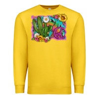 Lemon cactus peace sign flowers and tie dye Premium Sweatshirt - Artiststas