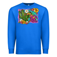 True Royal cactus peace sign flowers and tie dye Premium Sweatshirt - Artiststas