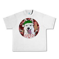 Lunar Rock Christmas White Shepherd With Buffalo Plaid Urban Heavy Tee - RanaPortraitStore